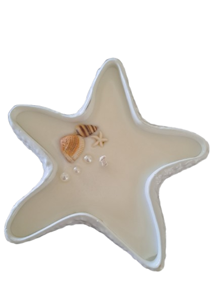 Coastal Charm Shell Candle, Soy wax, 13,5cm Vanilla Scent