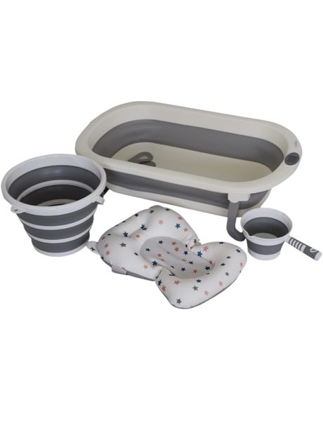 Foldable New Born / Toddler Bath Tub 4 - Piece Set