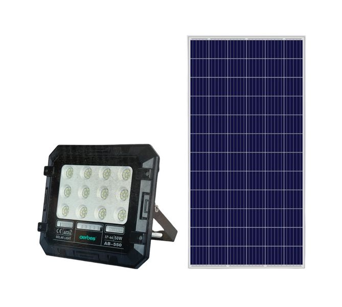 Aerbes Led Solar Powered Outdoor Indoor Split Floodlights 50W