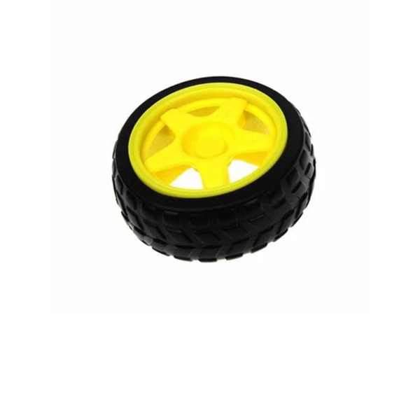 HKD Pair of 65mm Robot Wheels For DG01D/DG02S Geared Motors Durable Grip