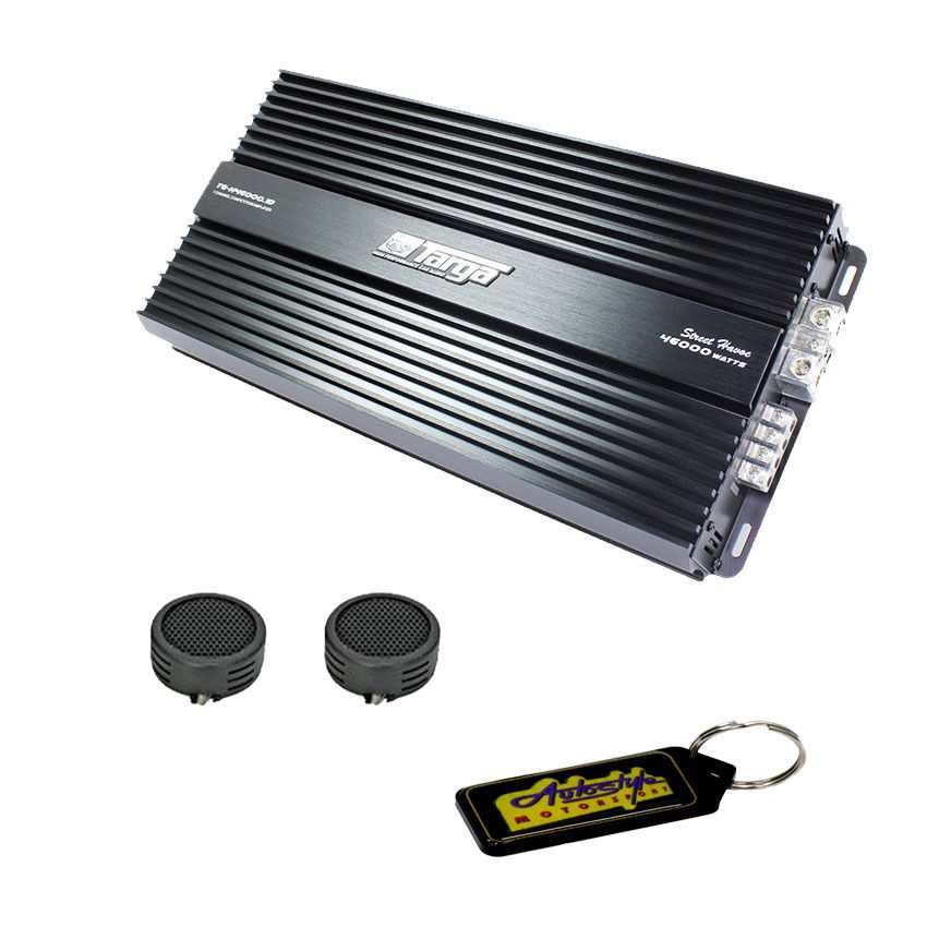 Targa Hitman Series 3800rms Class D 1ohm Amplifier & Evo Tweeters & Keyring