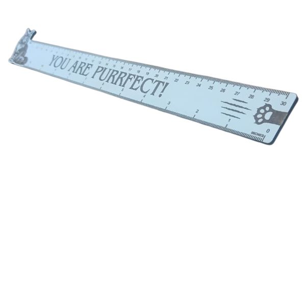 Gift Emporium - "You Are Purrfect!" Laser-Engraved MDF Ruler | 30cm
