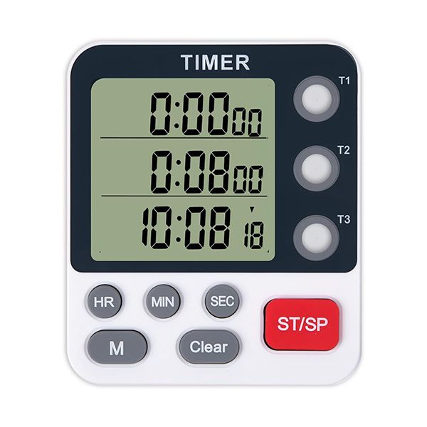 Kitchen Timer Digital With 3 Channels And Alarm for Cooking Study