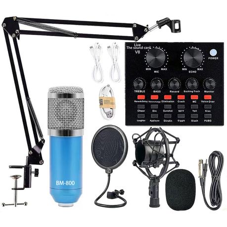 Podcast Equipment Bundle, BM-800 Mic Kit with V8 Live Sound Card, Shop  Today. Get it Tomorrow!