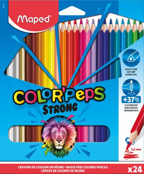 Maped Strong Triangular Colour Pencils 24's