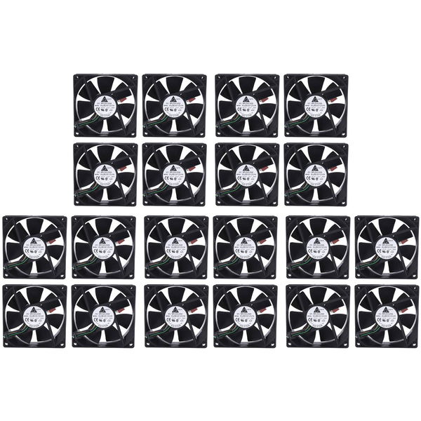 20Pcs 90 x 90 x 25MM DC 12V 0 60A 4-Pin Computer Cpu Cooling Fans