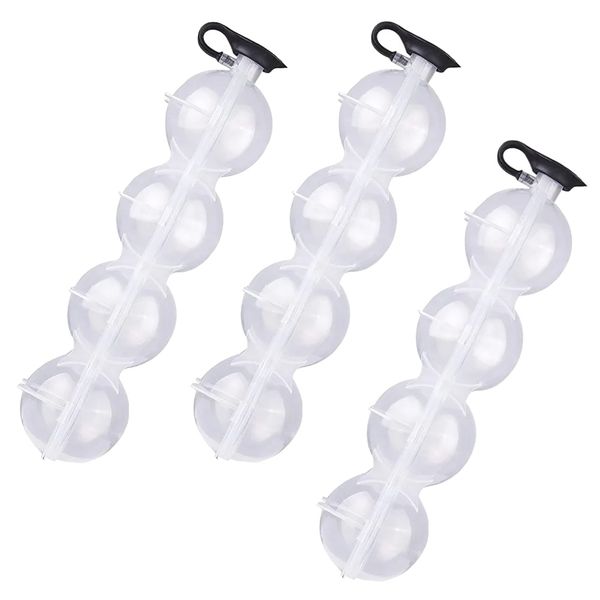 Home DIY Round 4 Cavity Ice Mould Maker Set of 3 - 24cm