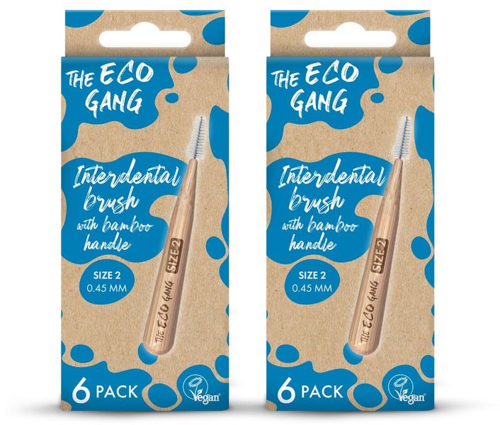 The Eco Gang 12 Bamboo Interdental Brushes 0.45MM Size 2