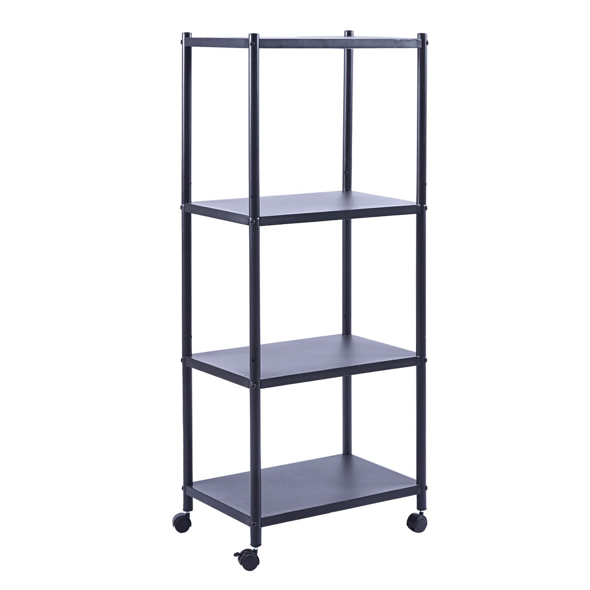 4Tier Standing Metal Storage Shelf Units with Wheels Shop Today. Get
