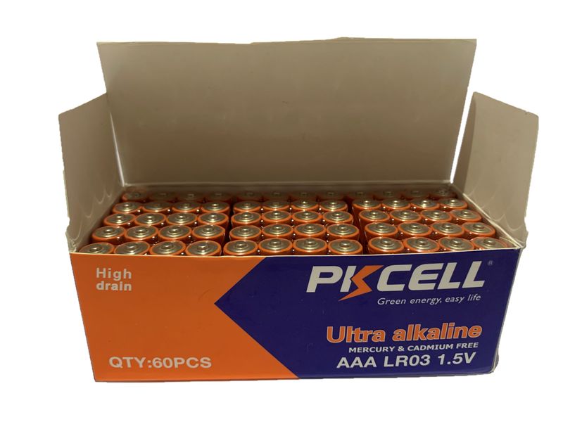 PKCELL AAA Ultra Alkaline Batteries (Box of 60)