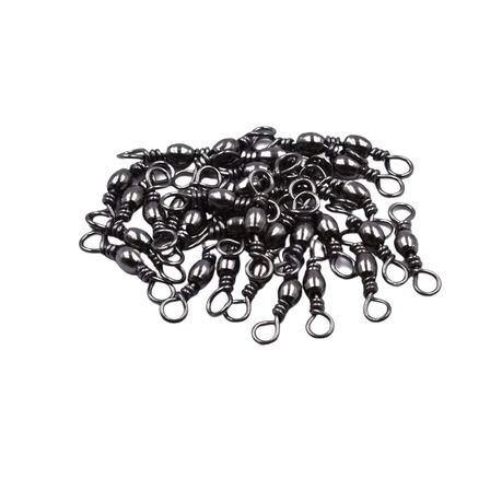 Fishing Rolling Barrel Swivel with Solid Ring - Size 10 (1000pcs