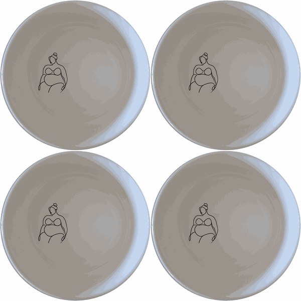 Silloette Fat Curvey Ladies Bowl Set of 4 - Range 2