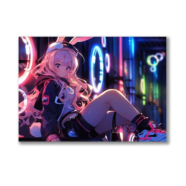 Canvas Wall Art: Neon City Canvas Print