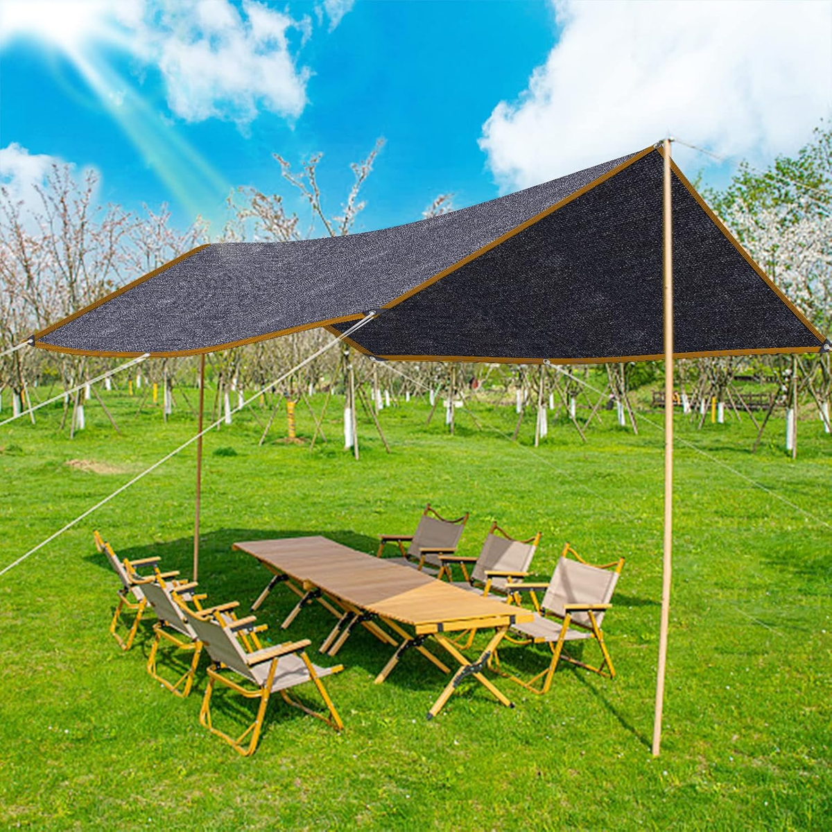 Shade Sail, Garden Shade Net, Outdoor Awning - 2 x 4m | Shop Today