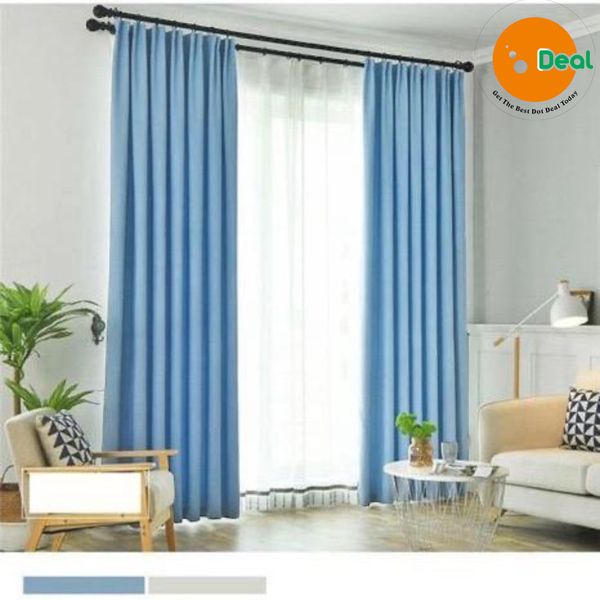 DOT Readymade 60% Blackout Taped Curtain - Sky Blue