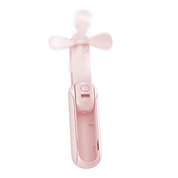 Compact Portable Fan with Phone Holder and Flashlight, Mini Handheld Fan