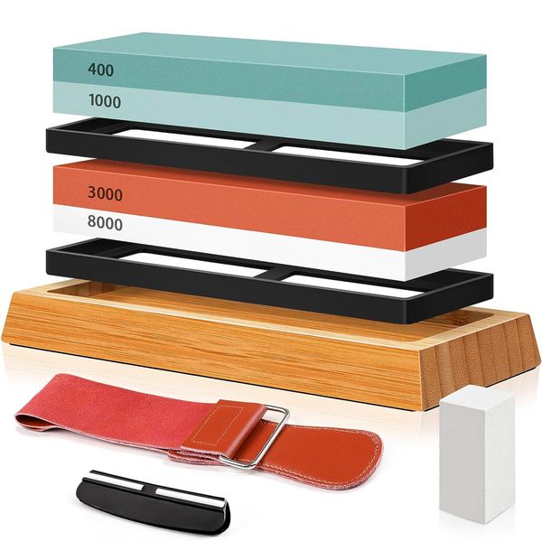 Whetstones Complete Knife Sharpening Stone Knife Sharpener Set for Chef