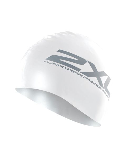 2XU Silicone Swim Cap - White