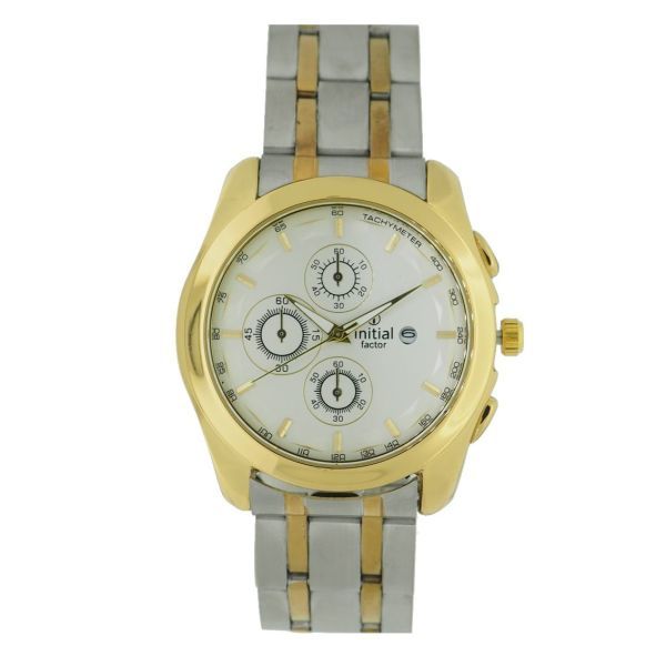 Initial Gents Metal Strap Watch With Date WK364 TT