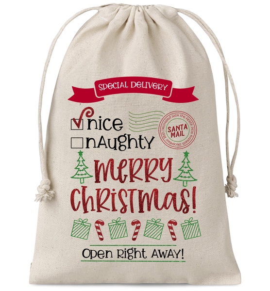Large Cotton Christmas sack