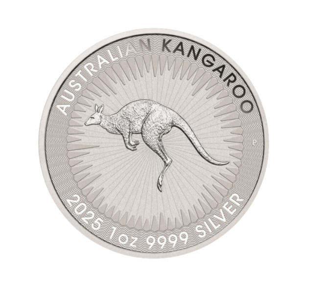 Perth Mint Australian Kangaroo 1oz Pure 0.999 Silver Coin 2025