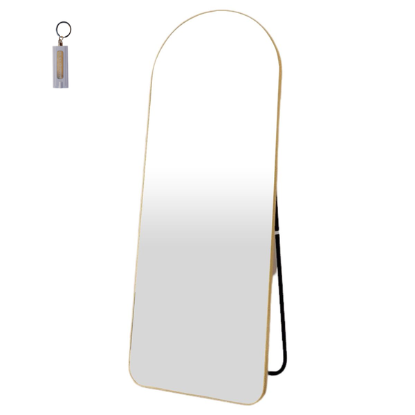 Gold Frame Arched 160cm Free Standing/ Wall mount Mirror and key ring