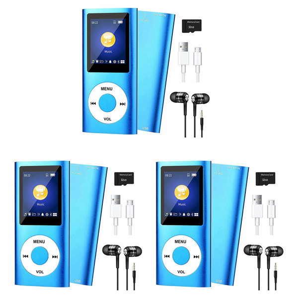 Mp3 Player With Bluetooth 5 0 Music Player With 32Gb Tf Card (Blue)