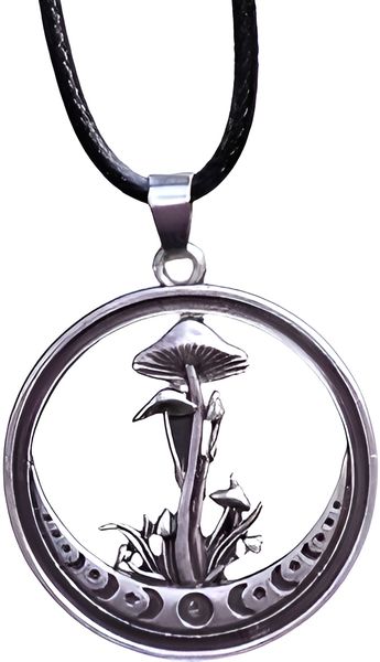 Natural Forest Mushroom Pendant Necklace - Style 2
