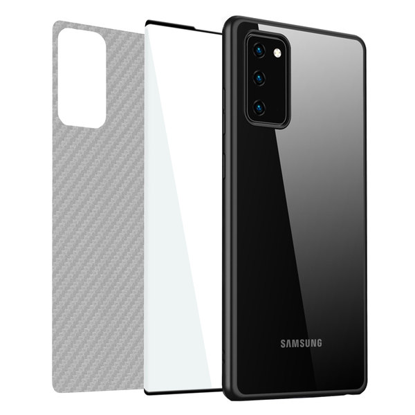 Case, 9H Glass And Silver Carbon Skin image