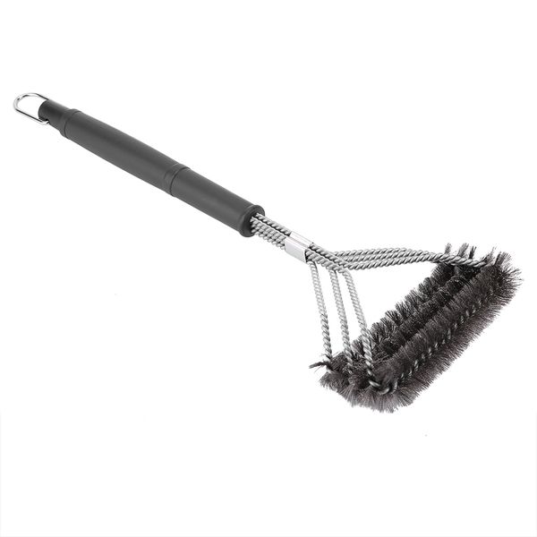 Stainless Steel BBQ Grill Cleaning Brush With Hook