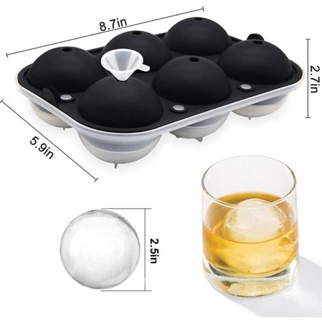 2 Packs Silicone Ice Cube Tray 8 Block Ice Cubes For Whiskey, Cocktails,  Water, Whiskey, Gin, Diy, Bpa Free