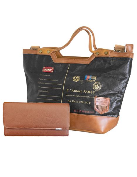 Fino AZ137+1812-765 Ultra-light Eco Tyvek Multi-Proof Bag &amp; Purse Set