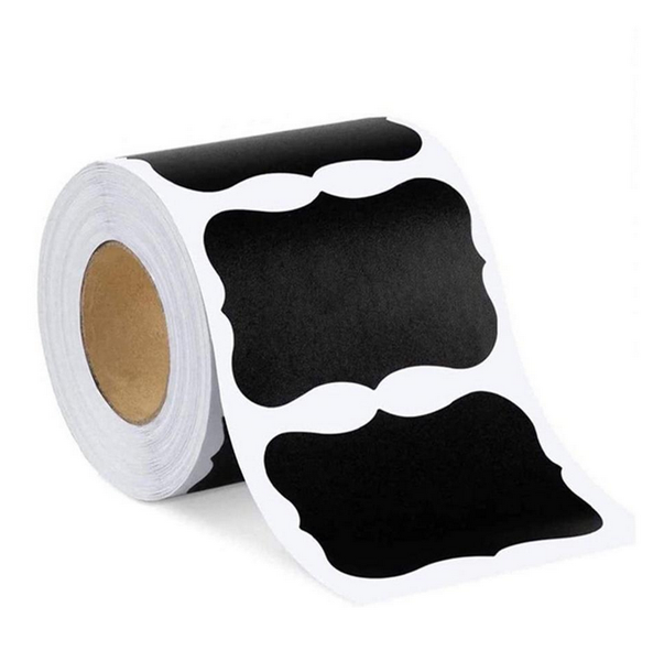 Roll Black Chalk Boad Labels Stickers With Pen