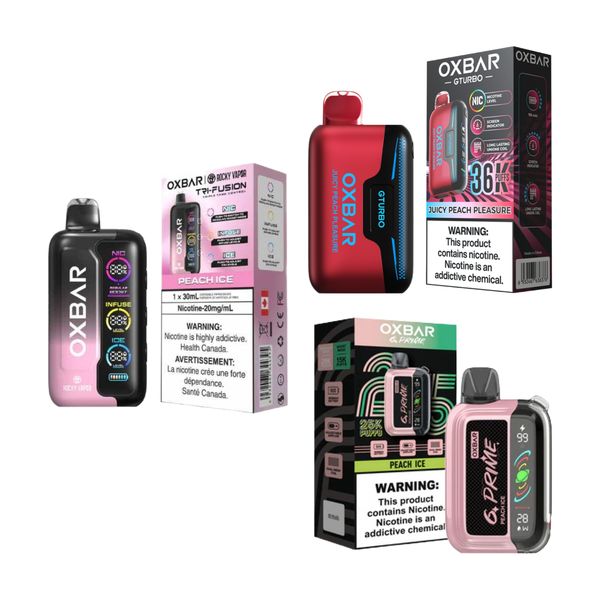 Oxbar Triple Variety Edition Disposable Vapes - Peach Mix (Pack of 3)