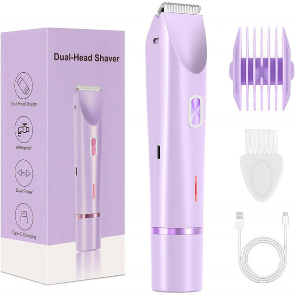 Electric Women Body Hair Trimmer Waterproof Cordless Grooming Device