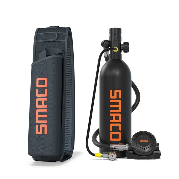 SMACO Mini Scuba Diving Tank - S400Pro 1L - With Refill Adaptor