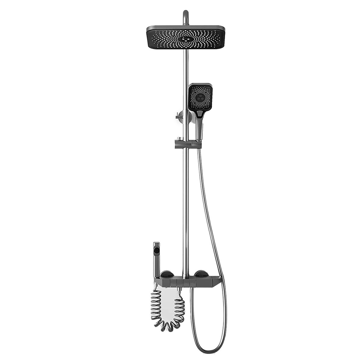 Rainfall Bath Shower Set With Wall Mounted Rain Shower Adjustment