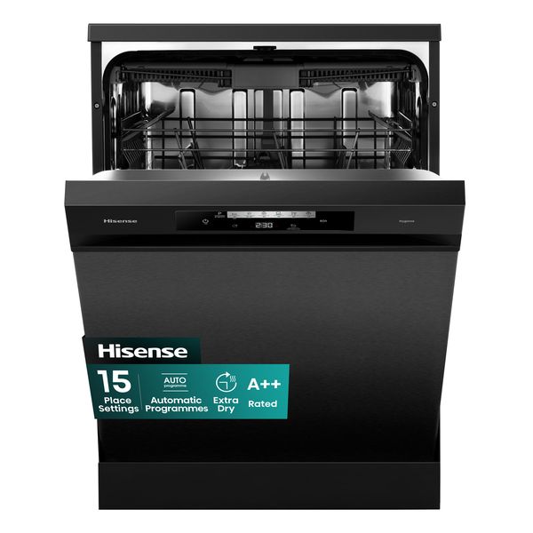 Hisense 15 Place Dishwasher with Corner Boost - Black