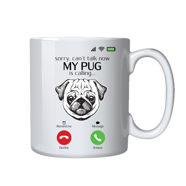 Pug Coffee Mug - Fun Gift Idea for Dog Lovers Birthday Christmas