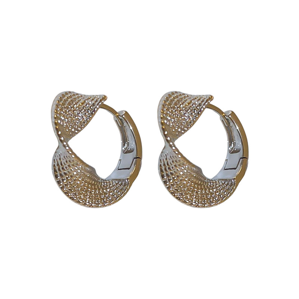 Textured Twist Hoop Earrings