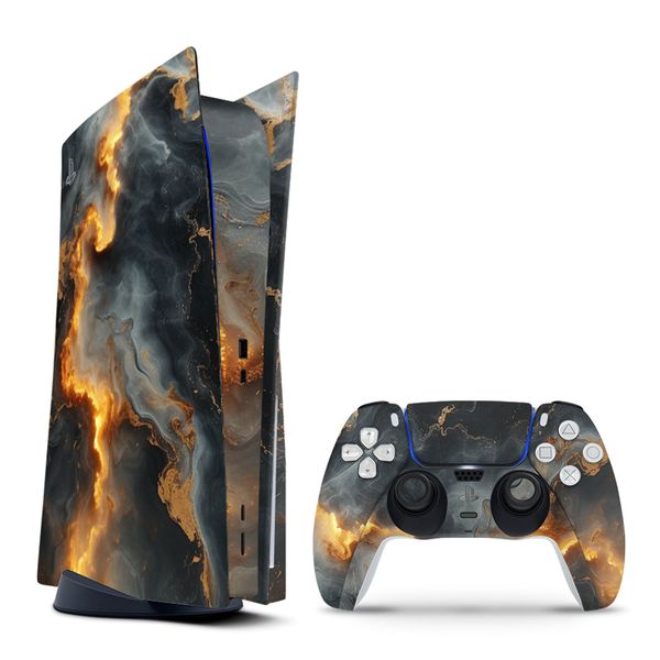 Decal Skin Compatible with PS5 (Disc) - Marbled Deep Glow (Decal Only)