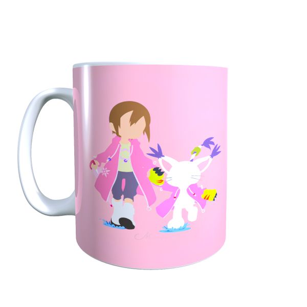 Kari &amp; Gatomon Casual - Digimon Themed Coffee Mug