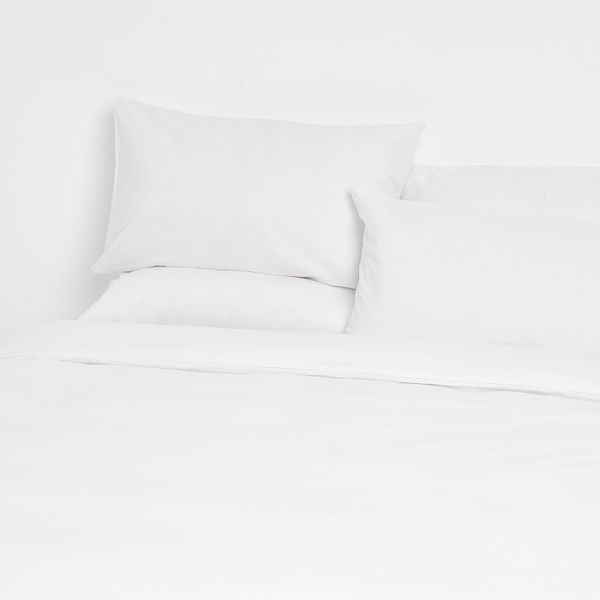 George &amp; Mason- 144 Thread Count Cotton Duvet Cover Set - White