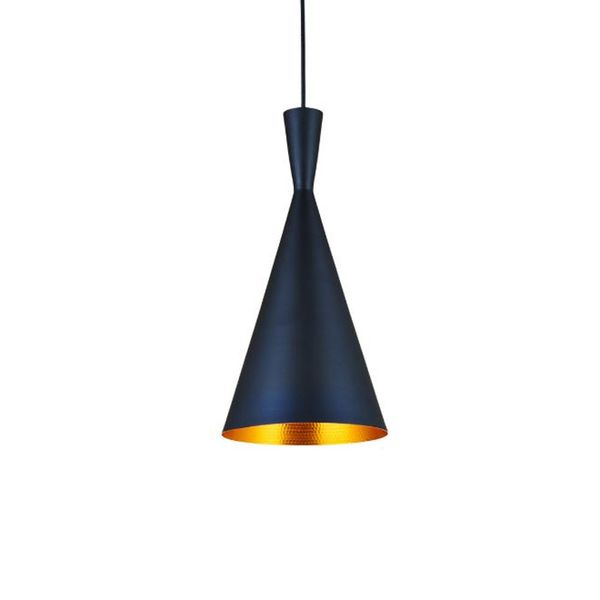 Acdc - 230vac 60w 1xe27 Pendant Black and Gold 190dia.