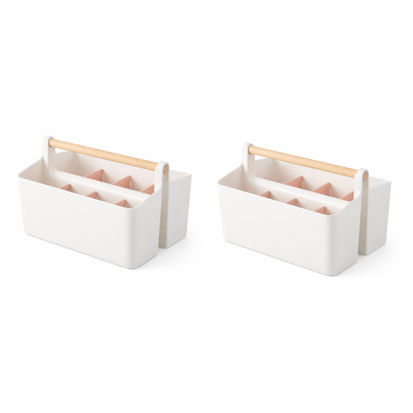 2 Pack - Large - Portable 8-Slot Organizer - Pink