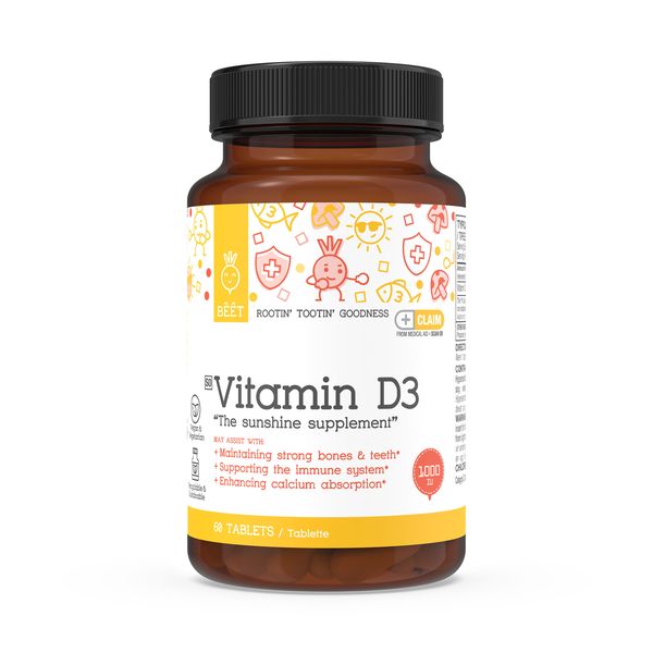 Vitamin D3 1000iu (Cholecalciferol) Supplement Vegan 60 Tablets