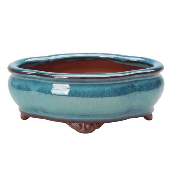Garden Vintage Handmade Ceramic Round Pot Planter Bonsai 15cm