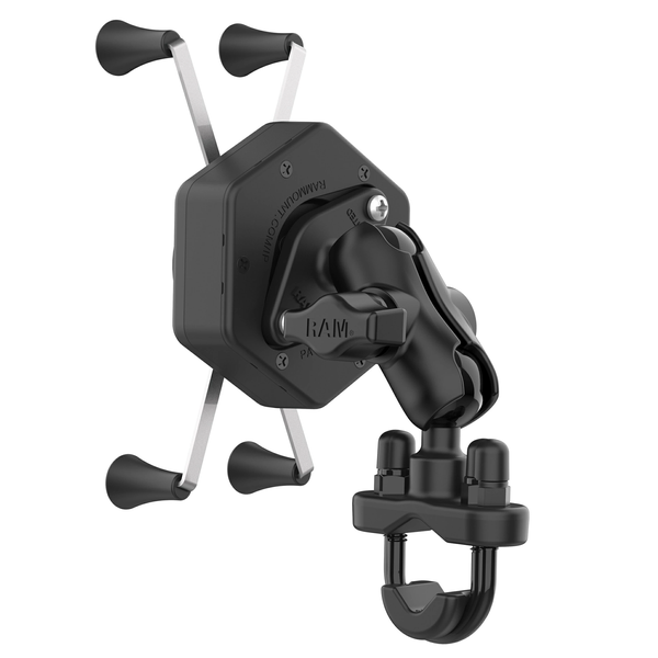 RAM X-Grip Large Phone Mount with Vibe-Safe and U-bolt Base