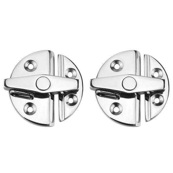 2Piece Stainless Steel 316 Boat Door Cabinet Hatch Round Accessories