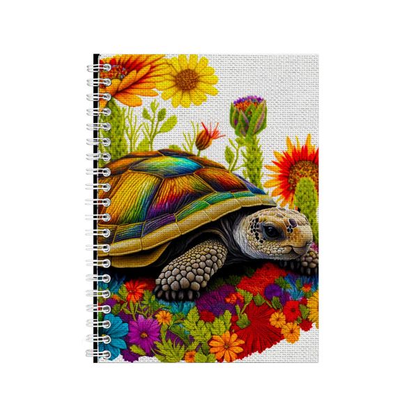 Embroidered GALAPAGOS TORTOISE1 Notebook Animal Gift Idea Notepad Pad 100